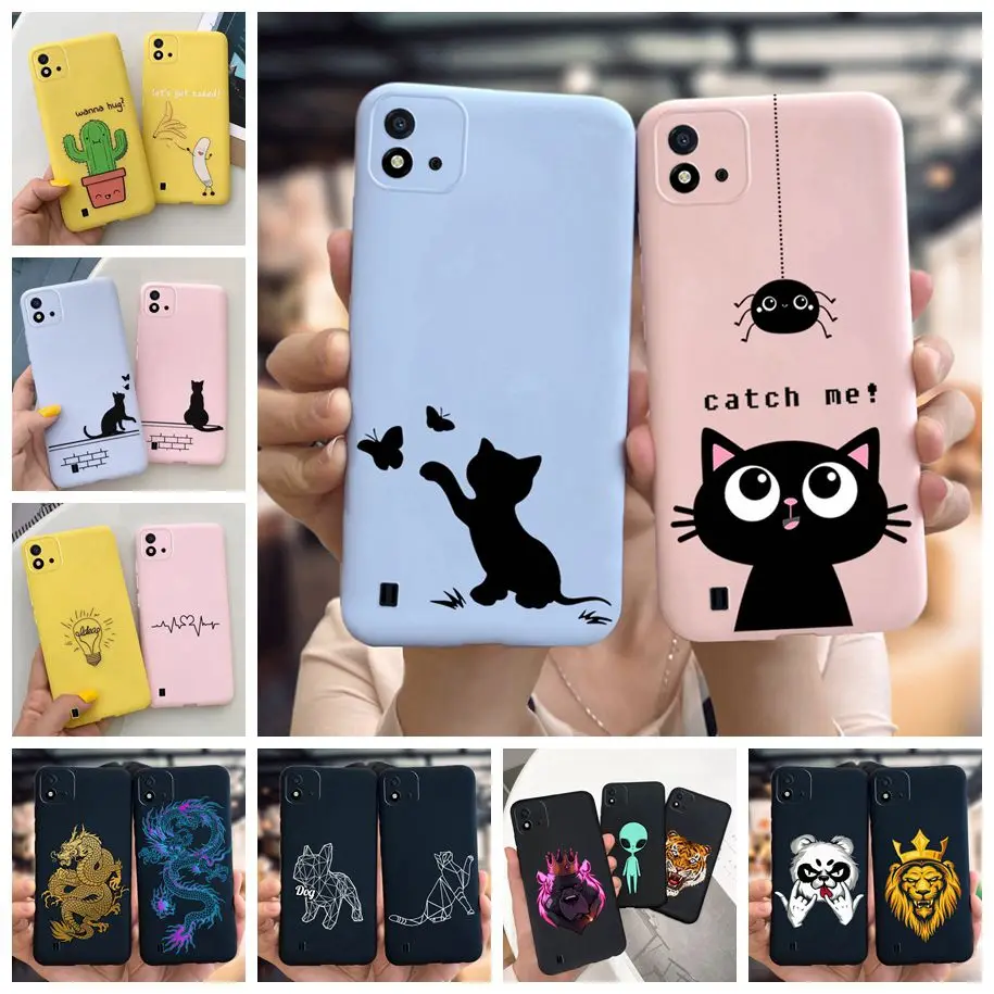 Противоударный чехол для Realme C20 C11 2021 s бампер задняя крышка телефона RealmeC20 C 20 RMX3063