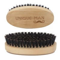 natural boar bristle beard brush for men beard mustache facial hair grooming styling shaping handmade wooden comb brush