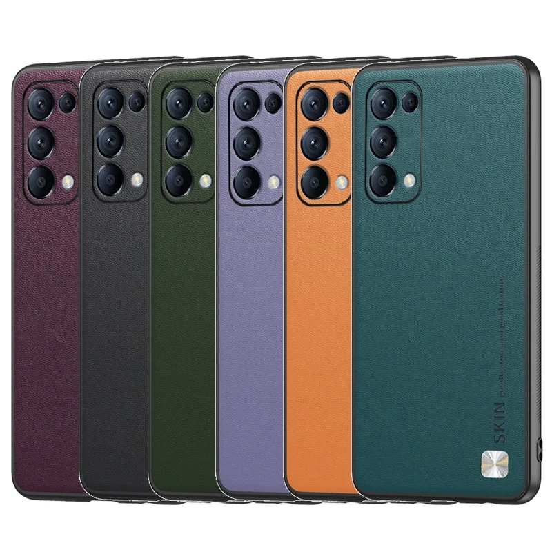 luxury pu leather phone case for oppo reno 7 5 6 pro plus find x3 lite k9 matte cover case for realme 8 pro gt neo 2 master q3s free global shipping