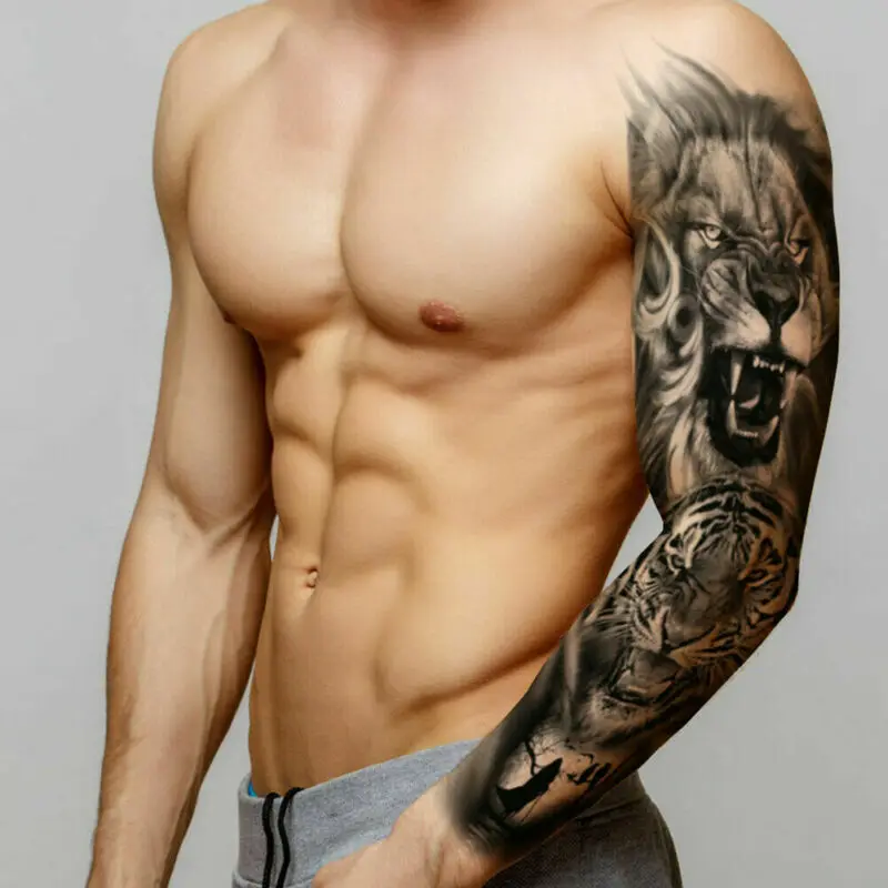 США Мужчины Женщины Водонепроницаемый Полный рука временная татуировка монашка