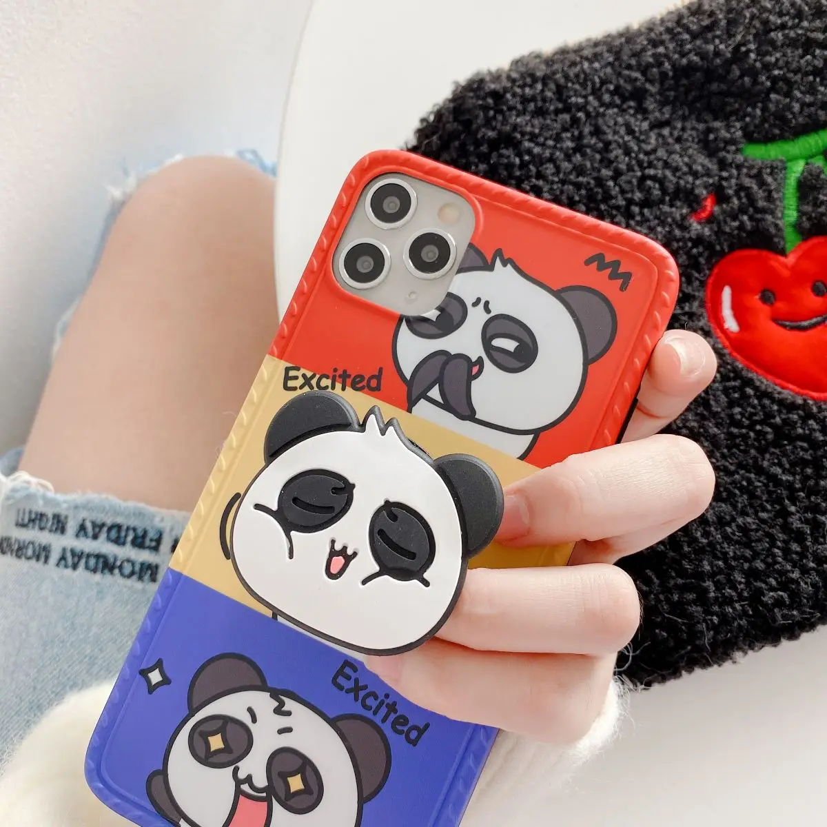 

Panda rabbit mobile phone case for iPhone7 iPhone8 iPhoneX iPhoneXS iPhoneXR iPhone11 iPhone12