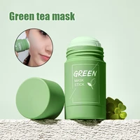 cleansing green stick green tea stick mask purifying clay stick mask oil control anti acne eggplant skin care whitening mp