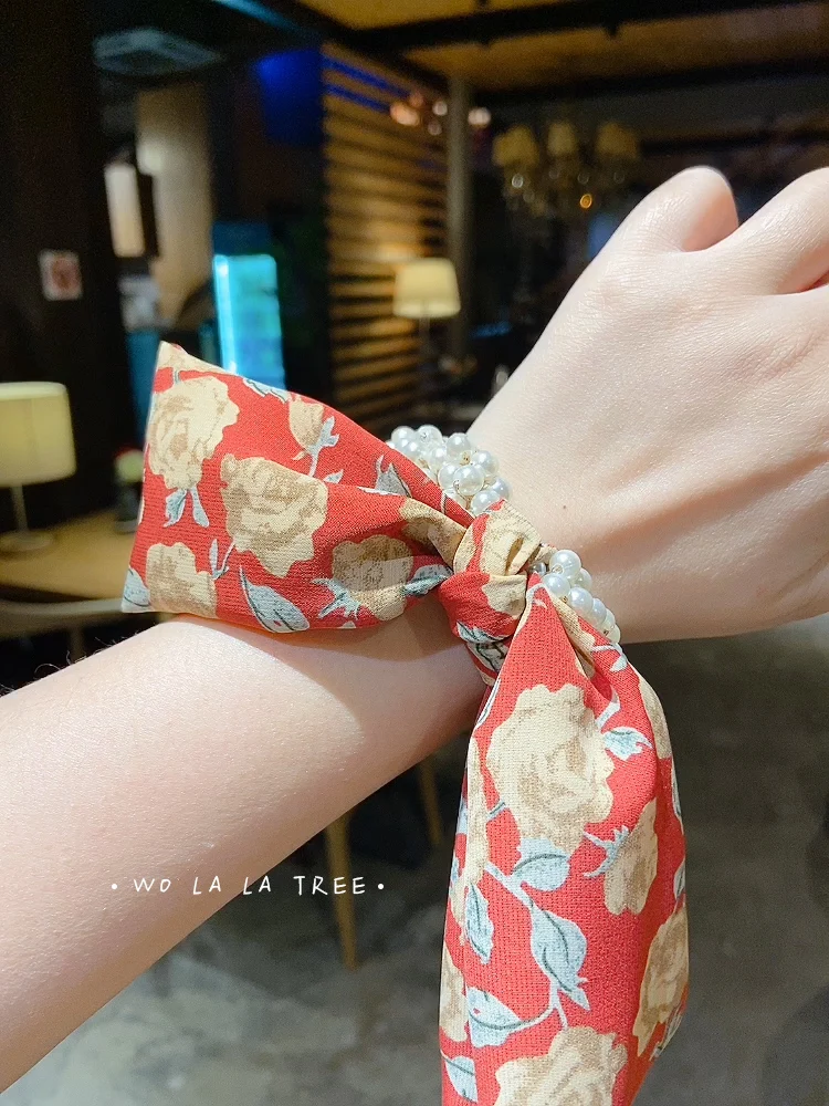 

DISCICI 2020 New Fashion Pearl Hair bands for women Accessories Circle Women's Of Lovely Net Hongsen Band OH2278