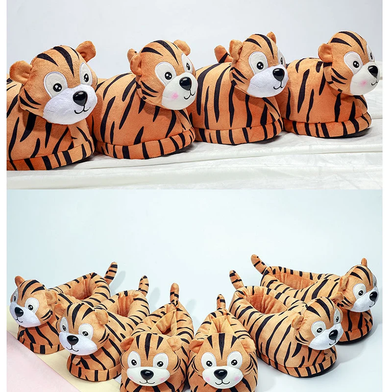 Unisex Cute Funny Gift Fur Slippers Men Women Winter Slippers Custom Slippers Home House Slippers Children Cotton Home Shoes