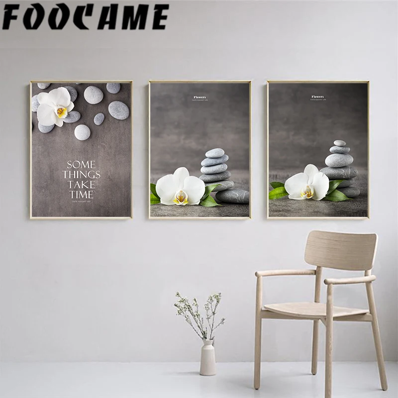 Современные скандинавские постеры и принты креативные камушки цветы для
