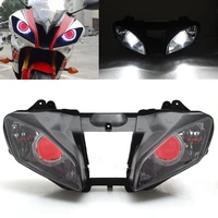 motorcycle custom headlight hid projector conversion headlamp led red angel eyes assembly for yamaha yzf yzf r6 2008 2015