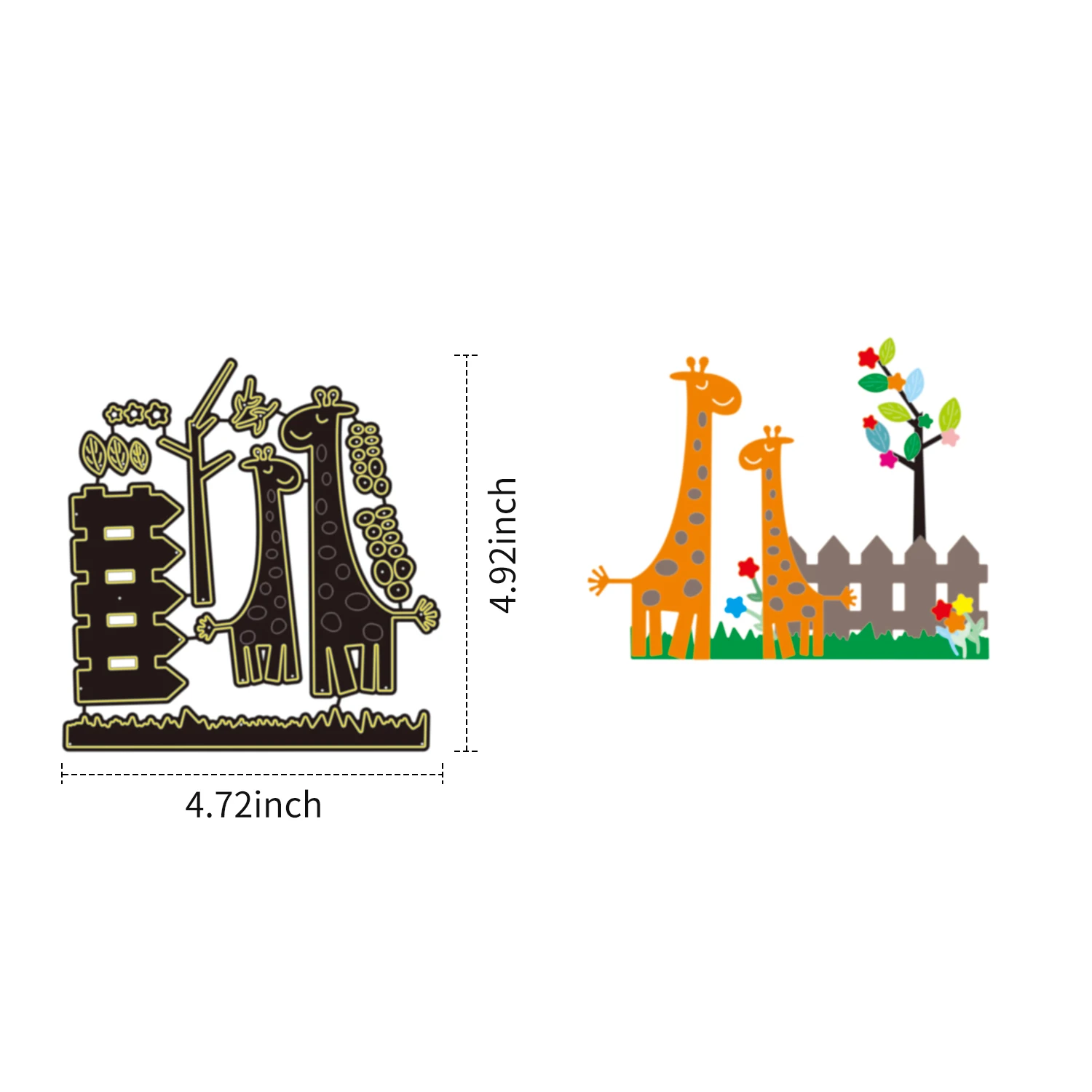 Металлические Вырубные формы милый жираф форма вырубка для DIY скрапбукинга карта