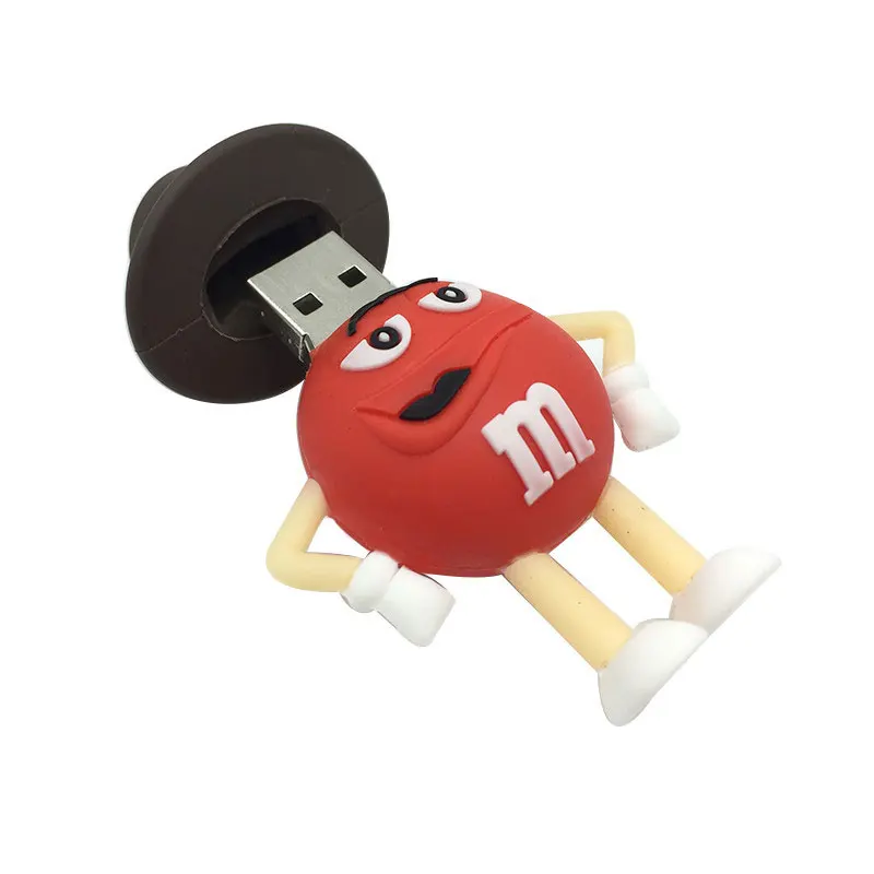 USB флэш-память 64 Гб мини шоколадные бобы USB 2,0 4 ГБ 8 ГБ портативный флеш-накопитель 32 Гб креативная мультяшная Флешка 16 Гб подарок на праздник