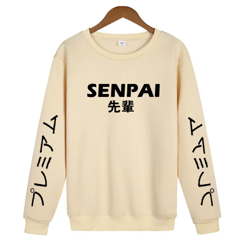 Модная японская уличная одежда SENPAI, толстовка с капюшоном, несколько цветов, мужские и женские толстовки, пуловер, sudadera hombre