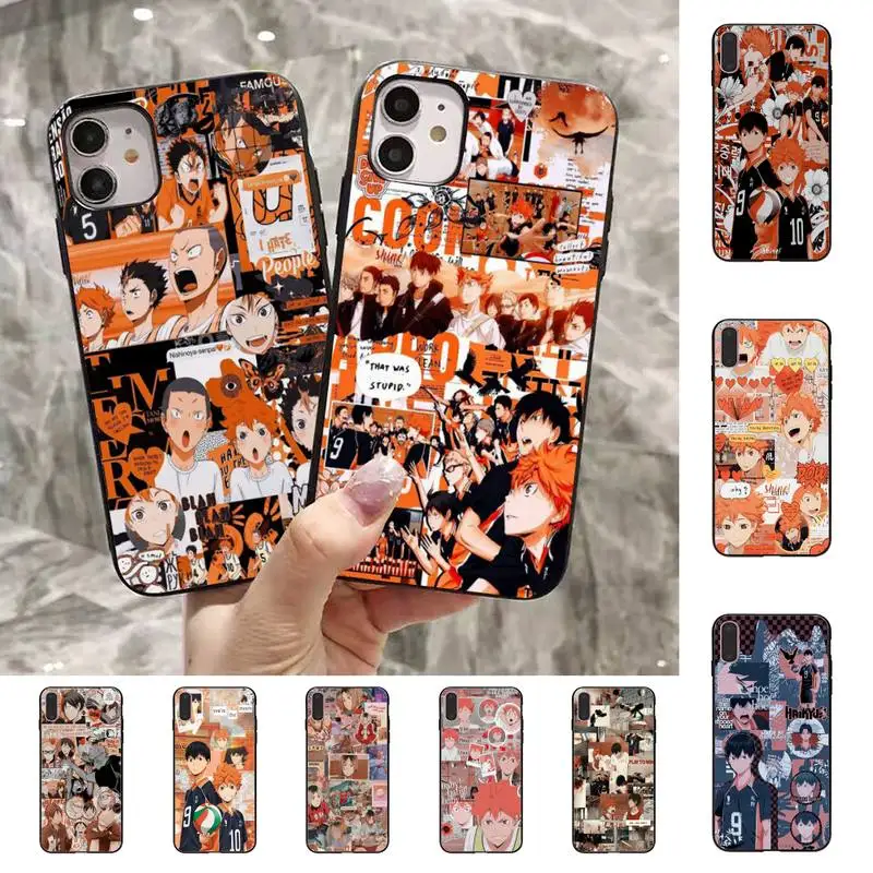 

Cute Japan Anime Oya Haikyuu Phone Case For iPhone 11 8 7 6 6S Plus X XS MAX 5 5S SE 2020 XR 11 pro DIY Funda capa