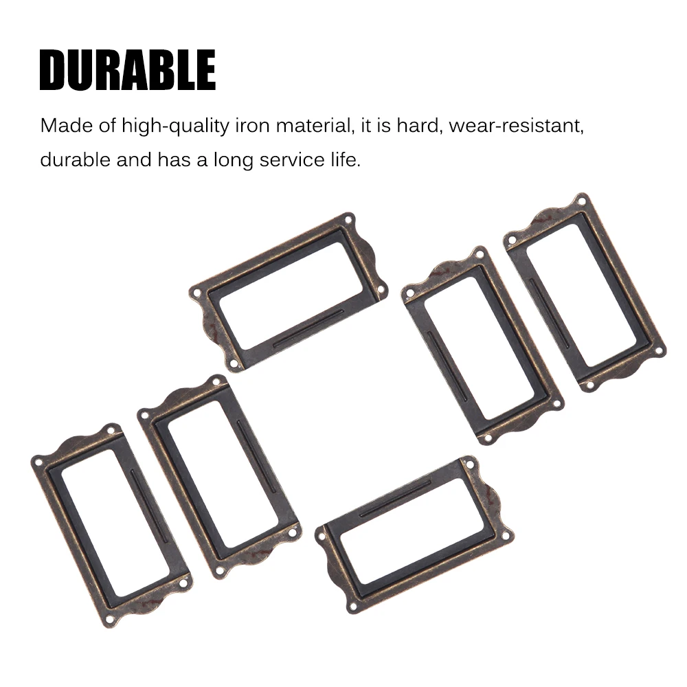 10 шт. латунная ручка &quotпод старину&quot Этикетка Pull рамки имя держатель для карт