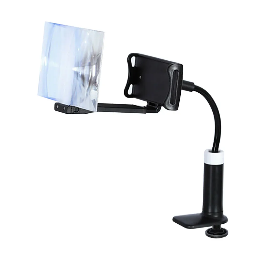 Black 8inch 20cm Мобильный телефон высокой четкости проекционный кронштейн увеличитель экрана 360 градусов Регулируемый 8 12 дюймов для домашнего телефона планшета держатель#4 - Цвет: Black 8inch 20cm