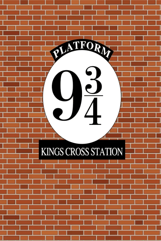 

5x7FT Personalized Brick Wall London King's Cross Station Platform 9-3/4 Custom Photo Backgrounds Backdrop Vinyl 150cm x 220cm