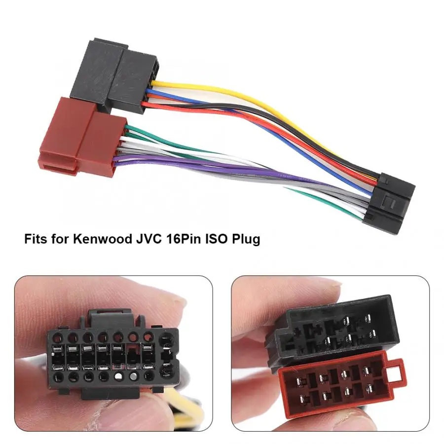 16 контактный разъем для кабеля с внутренней резьбой ISO Kenwood JVC|Кабели адаптеры и