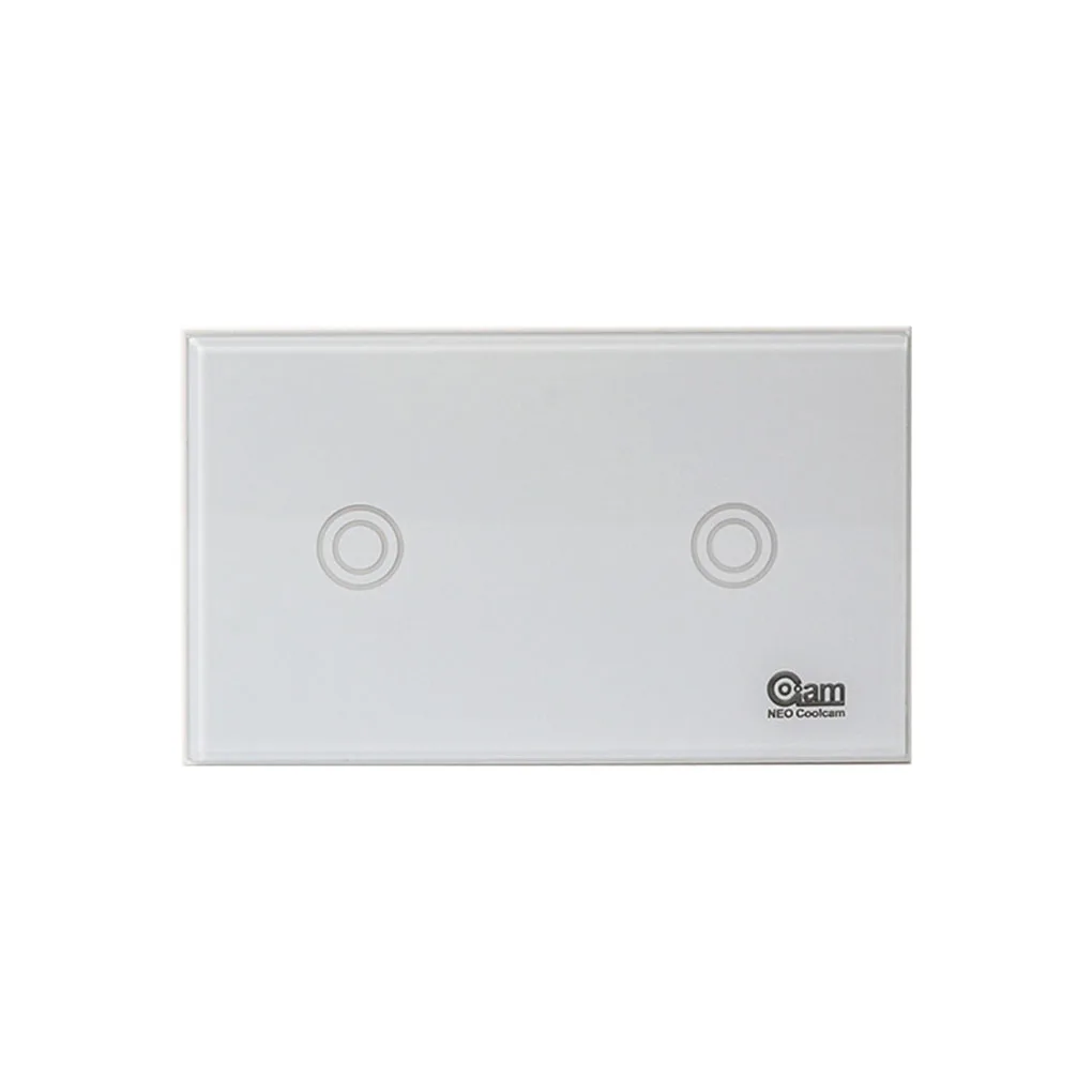 

NEO COOLCAM Z-wave Wifi Wall Light Switch 2 Gang Wireless Smart Remote Control US Plug