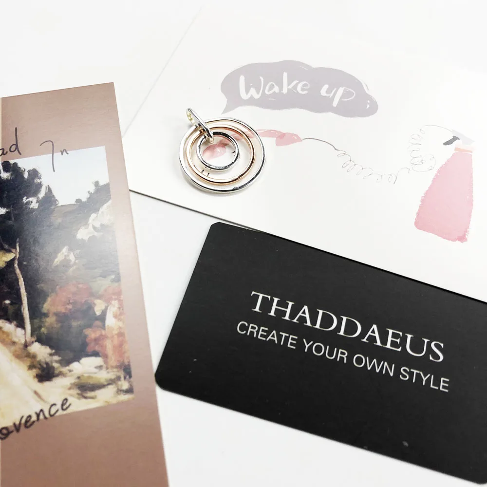 Кулон три круга розовый 2019 абсолютно новый стиль Весенняя мода ювелирные изделия