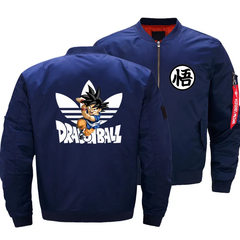 Work clothes Men Bomber Jackets Dragon Ball Z Super Son Goku Cosplay Vegeta Flight Jacket Pilot Air Force Military Motorcycle | Мужская