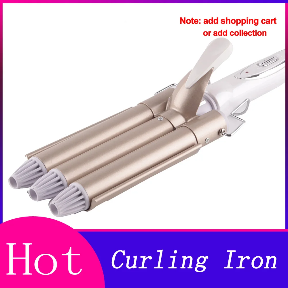 

Professional Curling Iron Ceramic Triple Barrel Hair Styler Hair Waver Styling Tools Hair Curler Electric Curling style