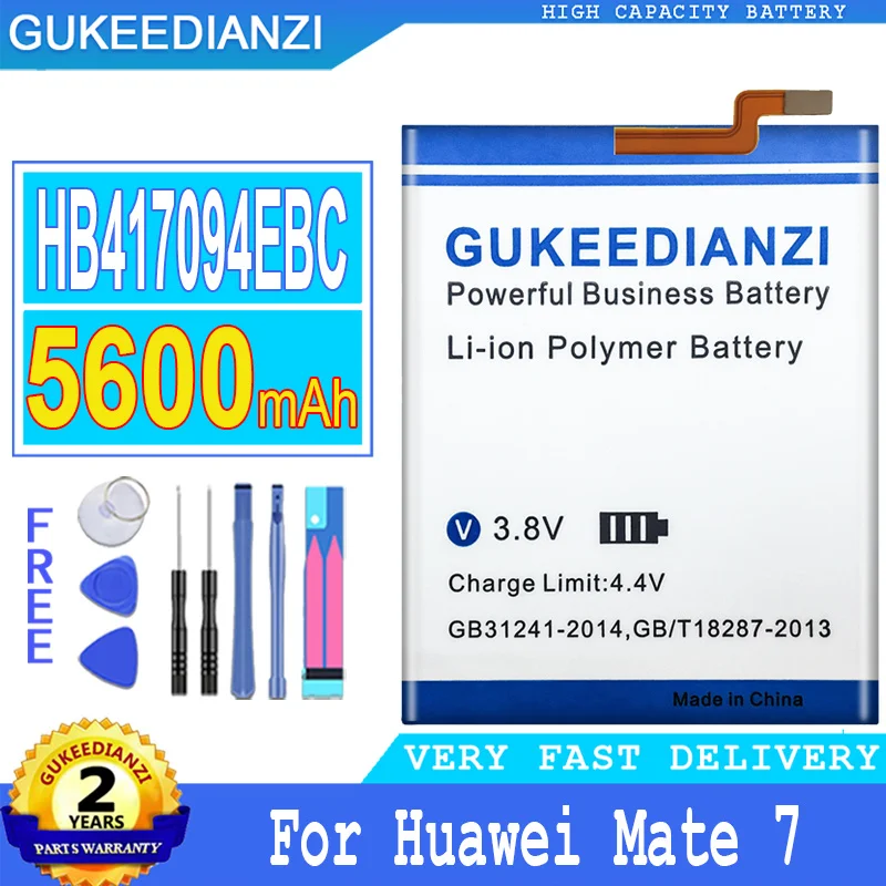 Аккумулятор GUKEEDIANZI HB417094EBC на 5600 мАч для Huawei Ascend Mate 7 аккумулятор Mate7 MT7 TL00 TL10 UL00 CL00