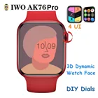 Умные часы 4 UI AK76 Pro, экран 1,75 дюйма, Bluetooth, динамические часы с функцией вызова, IWO 13, умные часы
