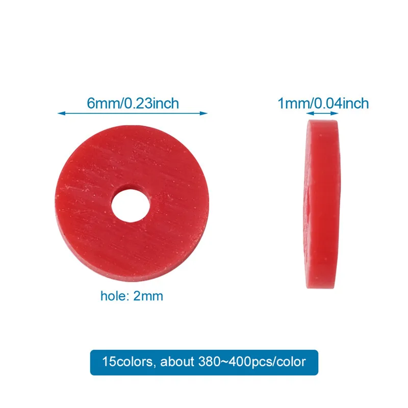 

6mm 8mm Colorful Polymer Clay Beads Round Disc For Jewelry Making DIY Bracelet Necklace Accessories