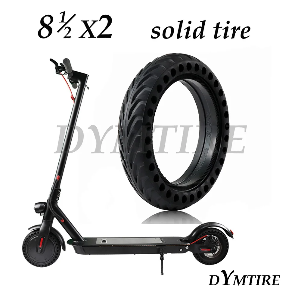 

8 1/2x2 Solid Tire 8.5x2 Inch Hollow Tires for Xiaomi Mijia M365 Series Electric Scooter Non Pneumatic Solid Tyre