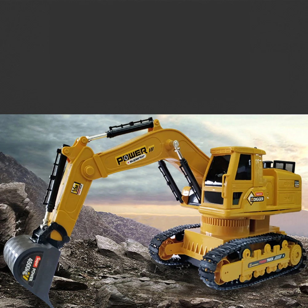 Мини модель грузовика Желтый ABS детская игрушка перезаряжаемая 10 канальный RC