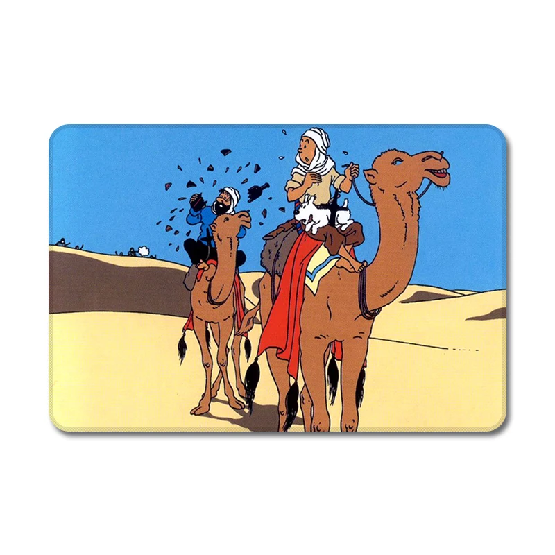 Французский комиксы Tintin крутой дизайн Натуральная Резина Настольный коврик для