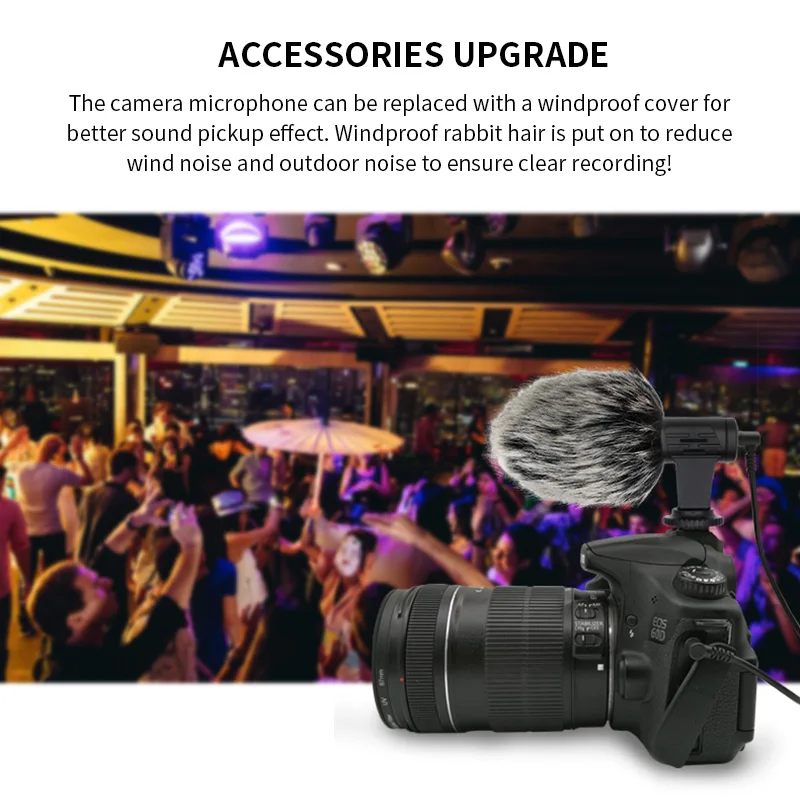 Конденсаторный звукозаписывающий микрофон с разъемом 3 5 мм ультраширокий