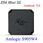 10 шт. ТВ коробка X96 мини 5G Android 9,0 Amlogic S905W4 4 ядра 1Гб 8Гб 2G16G 2,4G и 5G двухъядерный процессор Wi-Fi 4K со сверхвысоким разрешением Ultra HD, Youtube Media Player