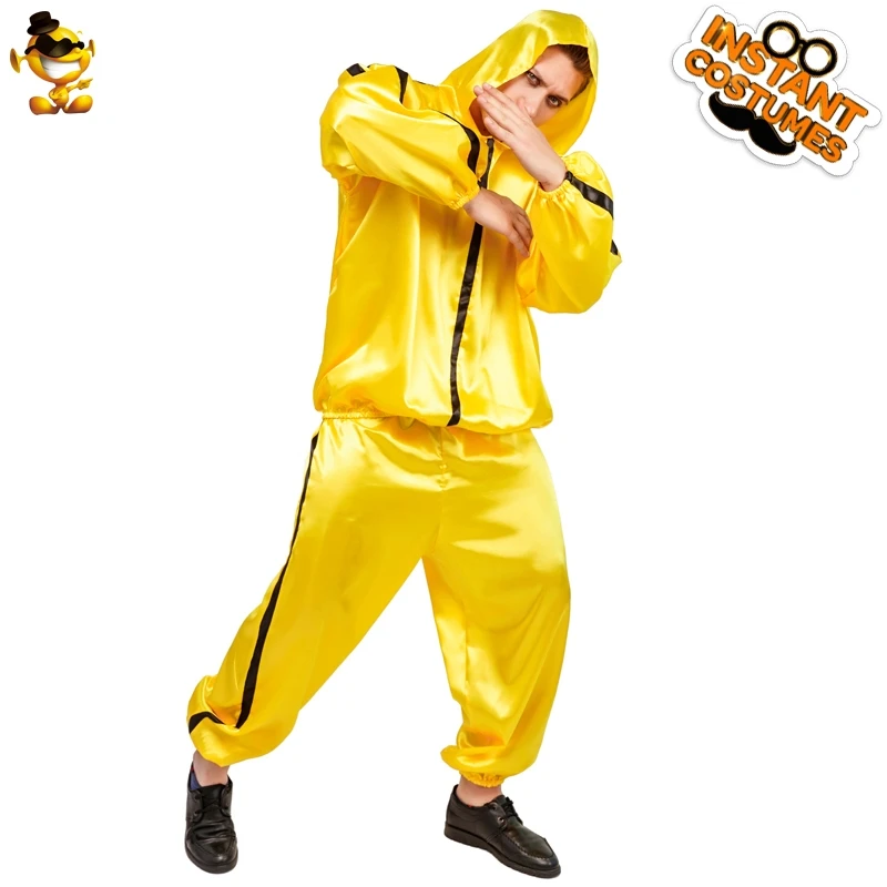 Мужской костюм в стиле хип-поп 70-х популярная Клубная одежда желтого цвета для