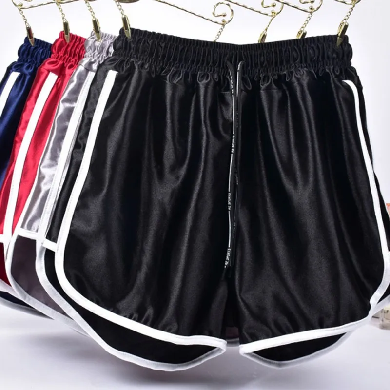 Шорты для бега спортивные однотонные шорты с широкими штанинами женские