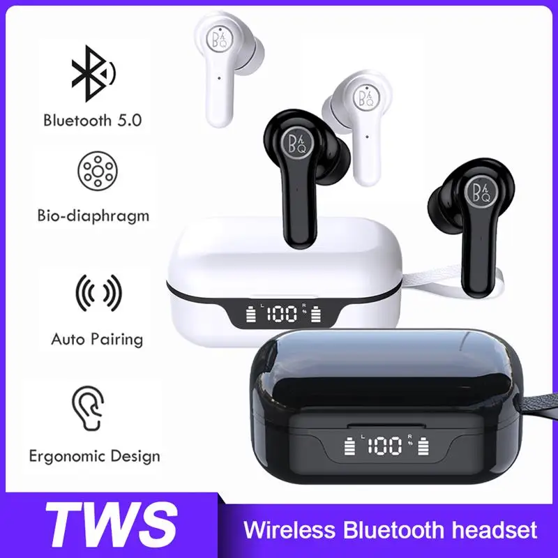 

TWS Earphones HIFI 3D Stereo Noise Reduction Wireless 5.1 Bluetooth Headphones With LED Display Earbuds For Gaming Sports