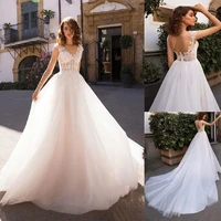 off shoulder lace appliques a line wedding dresses tulle custom made long bridal gowns spring formal fashion wedding wear