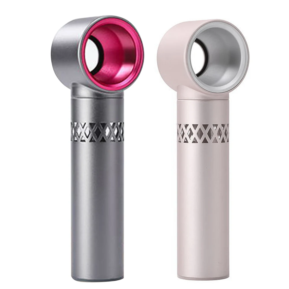 

USB Rechargeable Portable Bladeless Fan Handheld Mini Cooler No Leaf Handy Fan Adjustable Handheld Personal Mini Fan