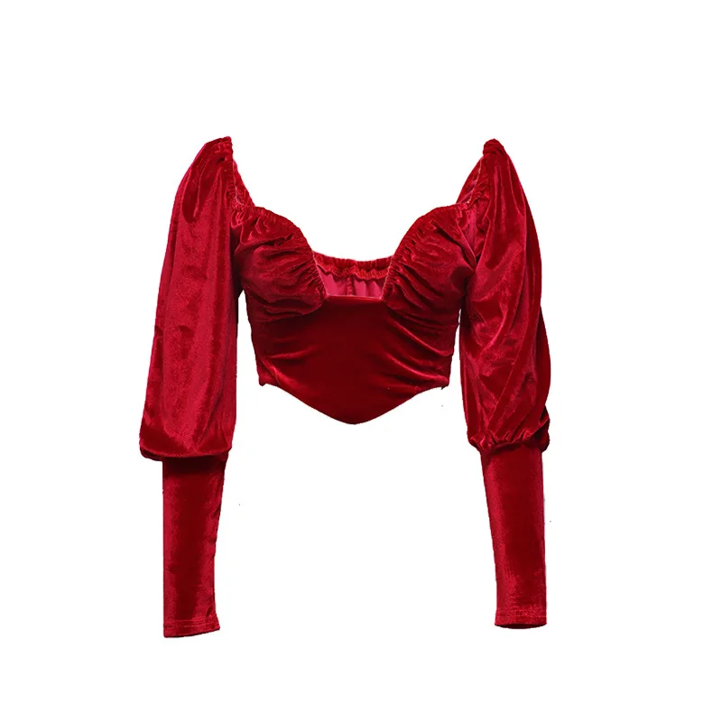 

2021 Autumn New Sexy Blousewith Waist And Navel Cropped Short T-shirt Women's Slim Casual Top Crop Top Women Plus Size Clothing
