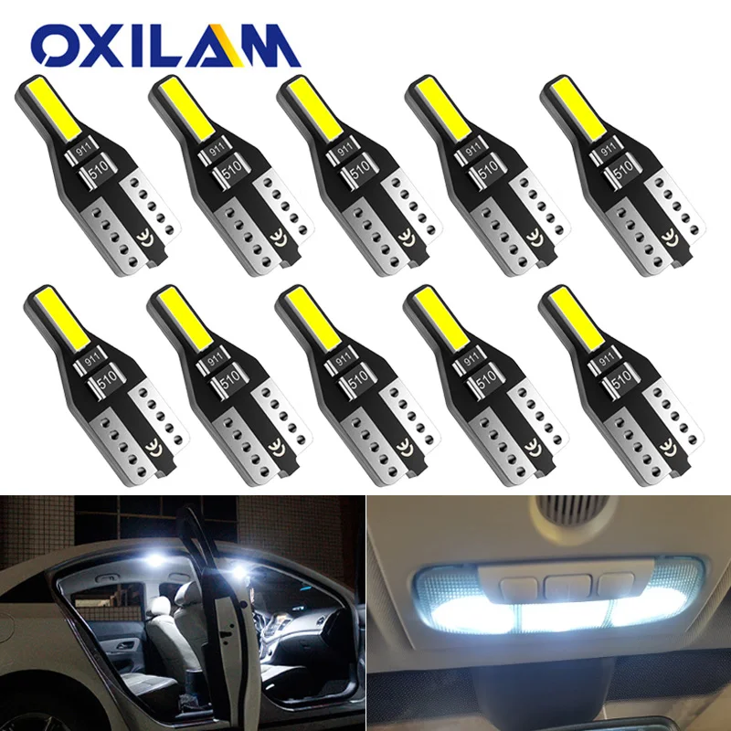 Светодиодный фонарь для салона автомобиля 10x W5W T10 светодиодный BMW VW Mercedes Audi A3 8P A4 6B