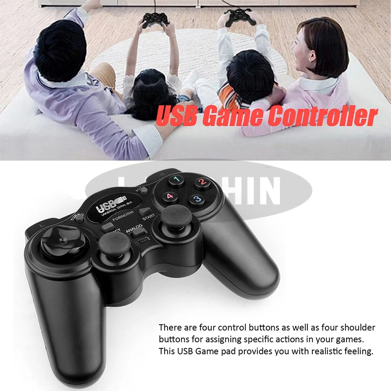 Проводной геймпад джойстик USB 2 0 проводной амортизирующий геймпады игровой