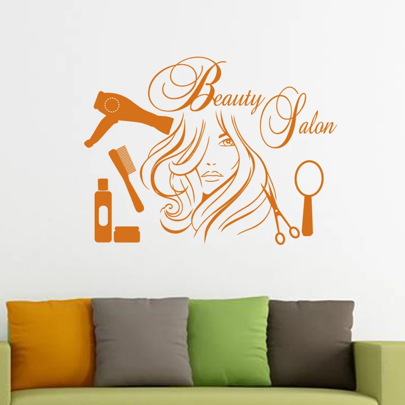 

Hair Salon Wall Decal Sticker Barber Shop Scissor Vinyl Window Decals Decor Mural Hairdresser Glass Beauty Salon Sticker