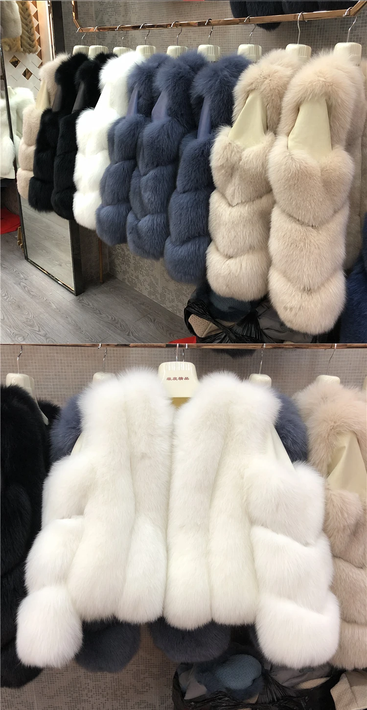 ZDFURS* Новое Поступление Женское зимнее плотное меховое пальто натуральный Лисий мех жилет высокое качество Лисий жилет меховой жилет