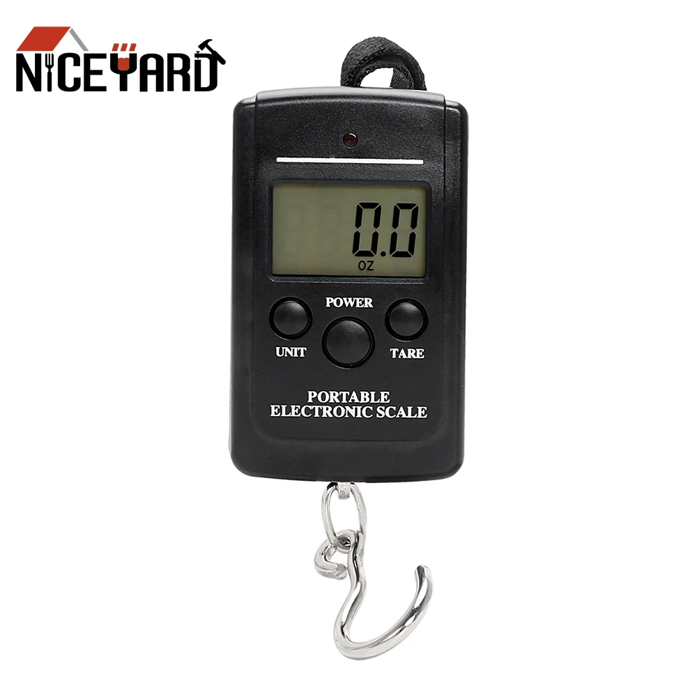 

NICEYARD Mini Electronic Hook 40kg/88lb Digital Fishing Scale LCD Display Weighting Portable Travel Luggage Scale