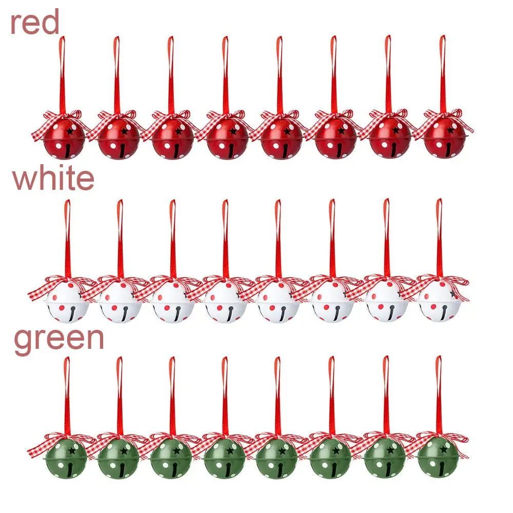 1PC New Iron Christmas Bells Pendant Party Window Decor Hanging Ornament Bells Toys Xmas Tree Decorations Christmas Supplies images - 6