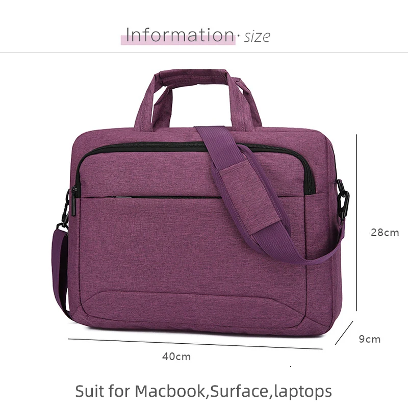 Нейлоновый мужской и женский портфель сумка для ноутбука 13 14 дюймов фиолетовая