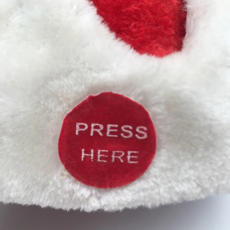 

Electric Santa Hat Music Swing Cartoon Red Plush Hat Christmas Party Cap TC21