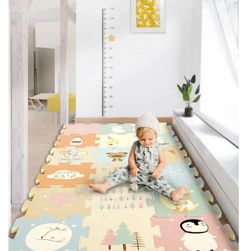 2 см толстый анти осенний детский сшитый ползающий Коврик Зеленый Детские