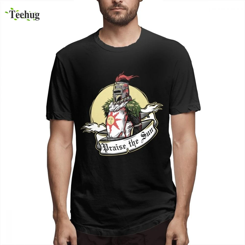 Футболка с надписью Crewneck Dark Souls 2 Мужская футболка хвалю солнца Необычная