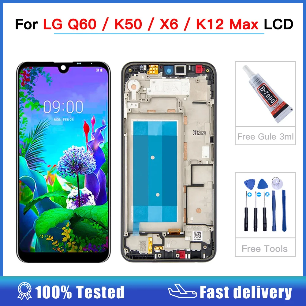Для LG X6 X625N X625 сенсорный экран дигитайзер ЖК дисплей для Q60 K50 X525 X525BAW X525HA X525ZAW X520 LCD