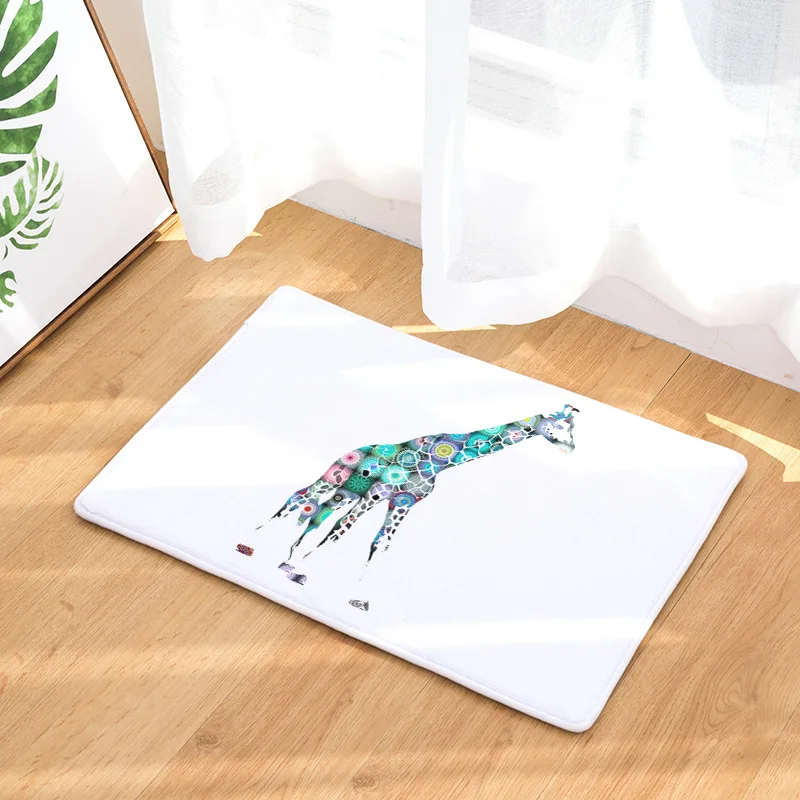 CAMMITEVER Fog Woods Deer Unicorn Animals Kitchen Mat Anti-Slip Bathroom Carpet Home Entrance/Hallway Wardrobe/Balcony Door | Дом и сад