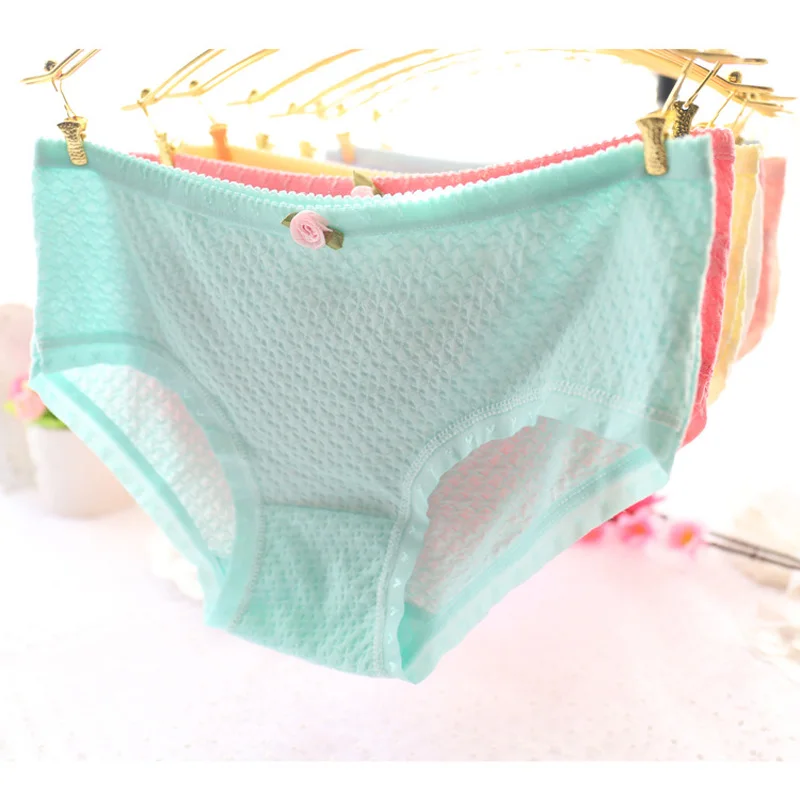 Трусы из бамбукового волокна для молодых девушек 6 шт./лот хлопковые трусики