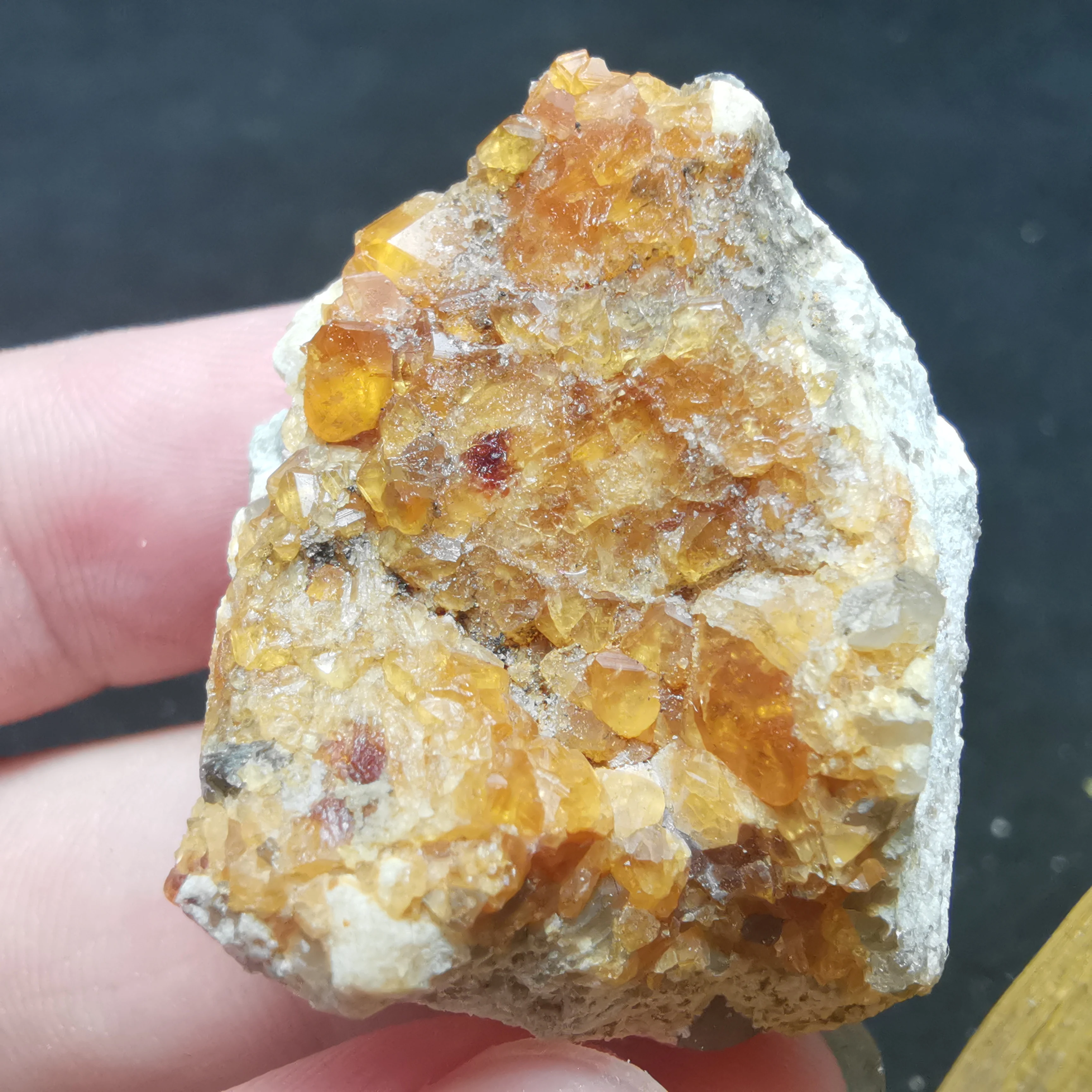 

15.7g100% natural garnet feldspar crystal symbiotic mineral specimen stone HEALING CRYSTAL QUARTZ GEM home decoration